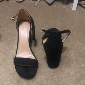 A new day suede black block heels 8.5